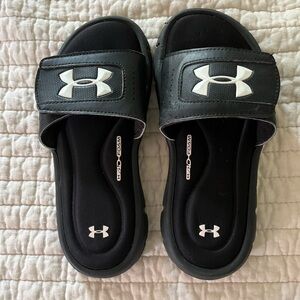 Under Armour Black and White Athletic Sandals